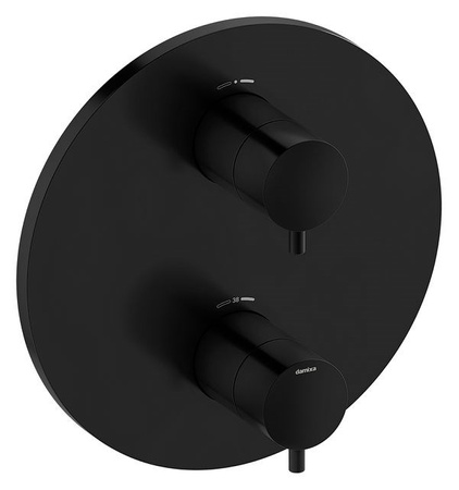 ARMATURA PODTYNKOWA Rozeta maskująca podtynkowej baterii termostatycznej matowa czerń