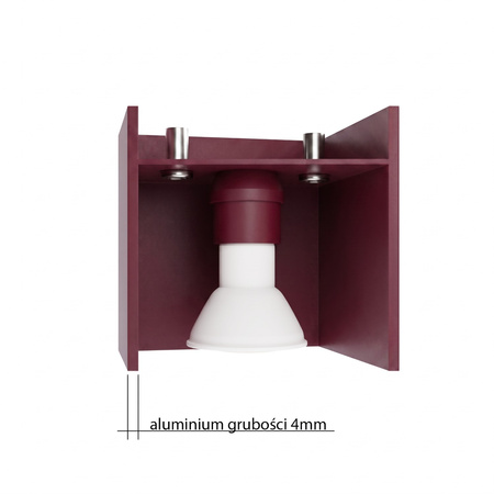 Plafon QUAD 1 burgund