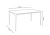 Stół SLIM 140x80 czarny - ceramiczny marmur, aluminium
