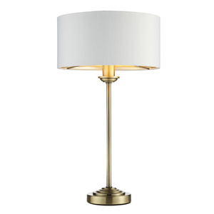 Lampa stołowa Highclere – antyczny mosiądz, 25 × 25 × 44,7 cm