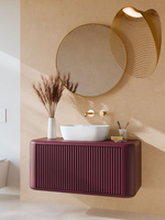 Szafka z blatem 80 cm welur bordo MINORI 009-SU80-03