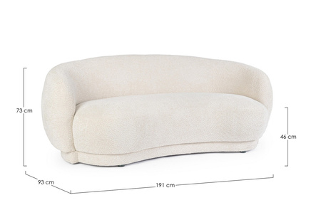 BIZZOTTO sofa 2-osobowa TECLA beżowa