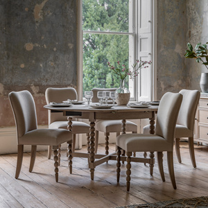 Artisan Round Ext Dining Table 1200/1600x1200x750m