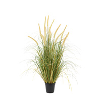Potted Grass with Cattail Seed Heads 810mm