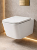 Miska WC z deską VORTEX wisząca owalna biały połysk GRAVIS TR2216R