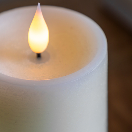 LED 1 Wick Candle Ivory 3pk70x70x150mm