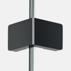 NZ2 Kabina prysznicowa EVENTA BLACK CHROME WALK-IN U 50x200 szkło czyste 8mm Active Shield 2.0