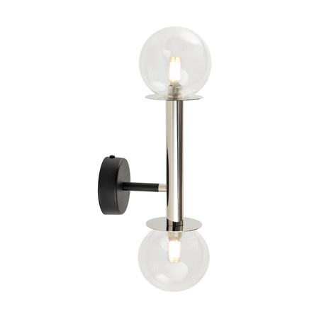 DAISY 2 kinkiet srebrny/transparentny