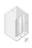 NZ2 Drzwi wnękowe OXIA 1D P 130x200 szkło czyste 8mm Active Shield 2.0