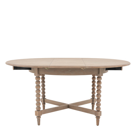 Artisan Round Ext Dining Table 1200/1600x1200x750m