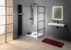 CURE BLACK walk-in, 800 mm, szkło czyste