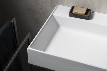 GODIVA umywalka kompozytowa podwójna, 96x44cm, biały