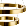 Lampa wisząca CIRCLE 2 40+60 cm - LED dwa ringi złoty połysk