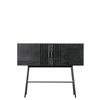 Kredens Holsen z 2 drzwiami, czarny, 1200 x 420 x 970 mm