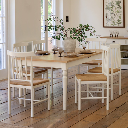 Eton Ext Dining Table White 1800/2300x950x750mm