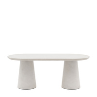 Pedra Oval Dining Table Linen 2000x900x750mm