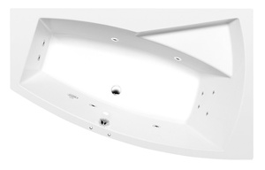 EVIA R wanna z hydromasażem, 160x100x47cm, Active Hydro, chrom