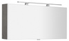 CLOE szafka z lustrem z oświetleniem LED, 120x50x18cm, dąb srebrny