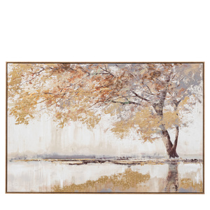 Obraz w ramie „Gilded Oak” – brązowy, 90 × 3,5 × 60 cm