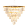 Lampa wisząca SPLENDORE 100 cm - żyrandol złoto-kryształowy