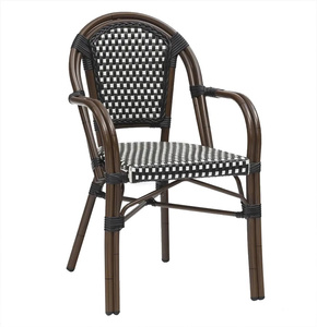 Krzesło ogrodowe CAFE PARIS ARM brązowe rattan