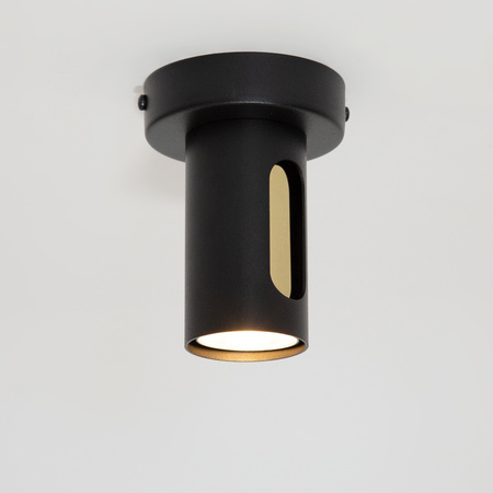 FLOW 1 plafon czarny/złoty