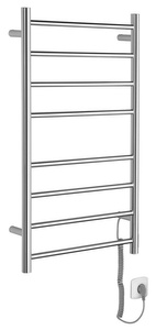 REDONDO elektryczna suszarka na ręczniki, okrągła, 500x900 mm, 75 W, stal nierdzewna polerowana