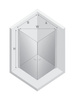 Kabina prysznicowa NEW SOLEO GUNMETAL BRUSHED 2D prostokątna U 80x80x195 szkło czyste 6mm Active Shield 2.0 - wahadłowe