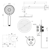 SMART SELECT zestaw prysznicowy podtynkowy termostatyczny, 2 wyjścia, wyjście, chrom