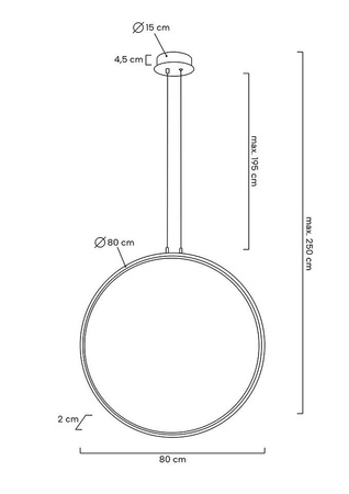MOOSEE lampa wisząca CIRCULO 80 czarna