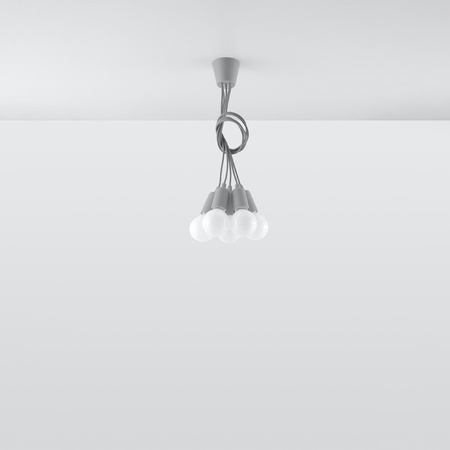 Lampa wisząca DIEGO 5 szara