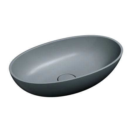 SHELL M+ umywalka nablatowa, 60 x 35 cm, ash grey mat