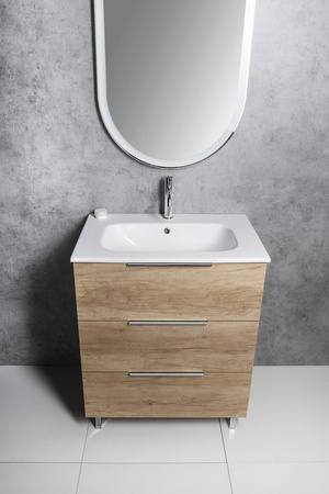 CIRASA szafka pod umywalkę 59,2x75x46cm, 3 szuflada , dąb cuneo