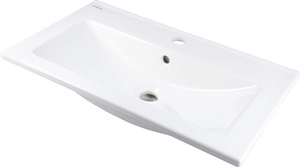 Umywalka ceramiczna wpuszczana z miejscem na baterię