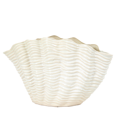 Wazon Clam duży, biały reaktywny 370 x 165 x 225 mm