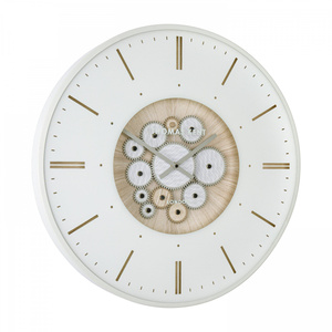 Clocksmith Wall Clock Cog Ivory 21in