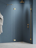 NZ2 Kabina prysznicowa EVENTA GOLD BRUSHED WALK-IN U 50x200 szkło czyste 8mm Active Shield 2.0