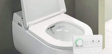 Zestaw RAK Ceramics CLEON PROTEK Miska WC podwieszana Rimless & Deska WC z funkcją bidetu SMART