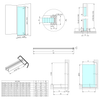 ARCHITEX CHROM walk-in, 962 mm, szkło mat dymione