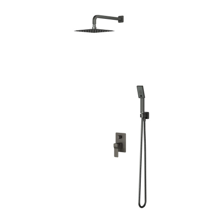 SLIDE system prysznicowy podtynkowy, grafit szczotkowany