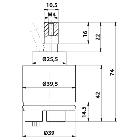 Głowica 40mm, wysoka