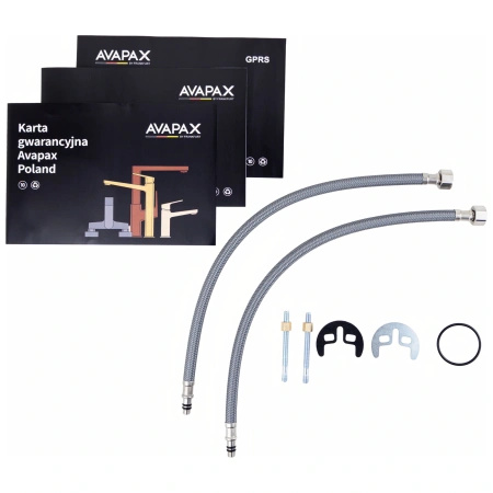 Bateria umywalkowa stojąca, złota