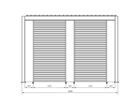 Panel boczny do pergoli BIZZOTTO OCEAN – biały