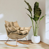 Fotel bujany SWING VELVET khaki