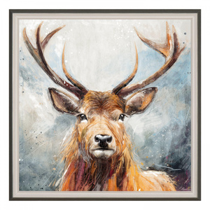Looking On Small Framed Canvas 550x40x550mm