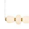 Lampa wisząca BRILLA-6, 125 cm - LED, złota, nieregularne białe kule