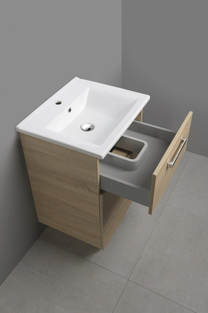 VEGA szafka umywalkowa 51,5x72,6x43,6cm, 2 szuflady, dąb platin