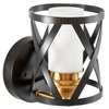 LAMPA ŚCIENNA KINKIET CZARNO-MOSIĘŻNY ASTILA W1