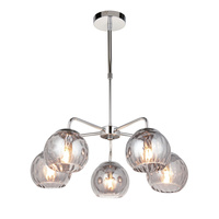 Dimple 5 Pendant Light Chrome