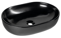 CALEO umywalka ceramiczna nablatowa 60x42cm, czarny mat